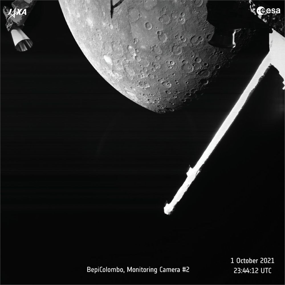 Erstes Bild des Merkur von der Raumsonde BepiColombo